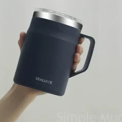 Tom Küche & Esszimmer-Isolierter Kaffeebecher aus Edelstahl mit Deckel, reisefreundliches Design