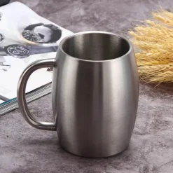 Tom Küche & Esszimmer-Isolierter Reisebecher aus Edelstahl – 420 ml Becher mit Deckel für das Homeoffice