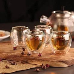 The Cozy Mug Küche & Esszimmer-Isoliertes Espressoglas – Doppelwandiger Kaffeebecher für Heißgetränke