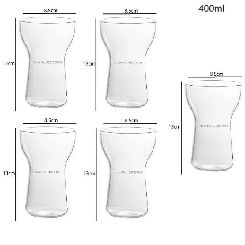 Plates u0026 More Küche & Esszimmer-Isoliertes Trinkbecher-Set aus Glas – Transparente Saft- und Teebecher