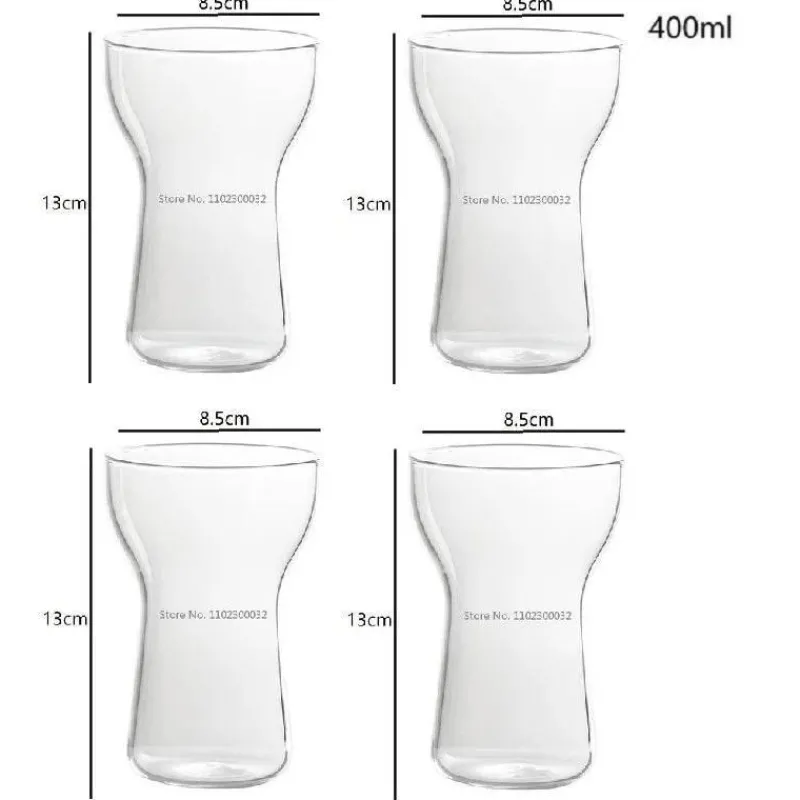 Plates u0026 More Küche & Esszimmer-Isoliertes Trinkbecher-Set aus Glas – Transparente Saft- und Teebecher