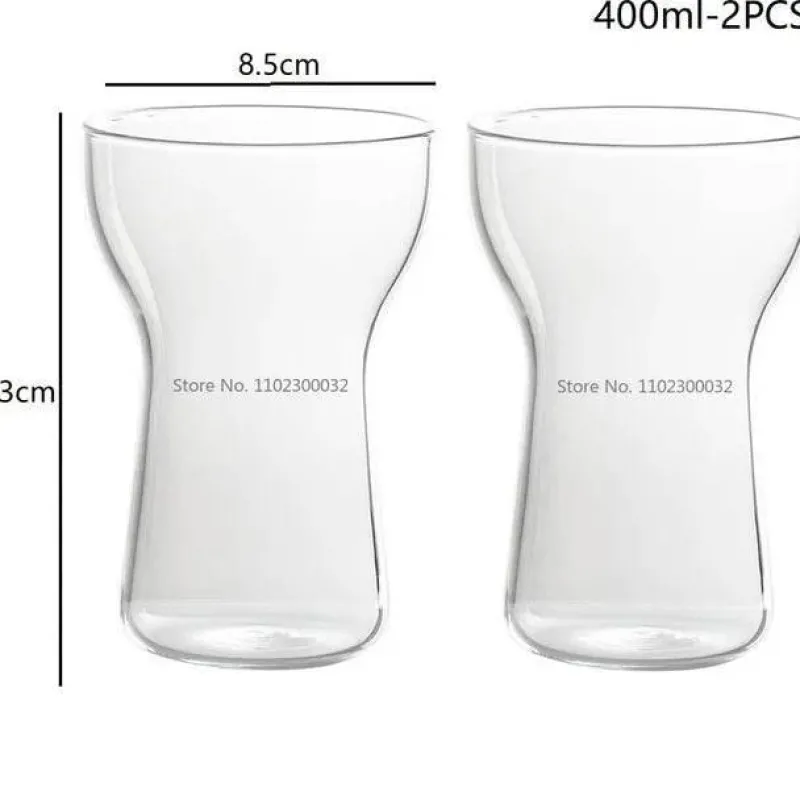 Plates u0026 More Küche & Esszimmer-Isoliertes Trinkbecher-Set aus Glas – Transparente Saft- und Teebecher