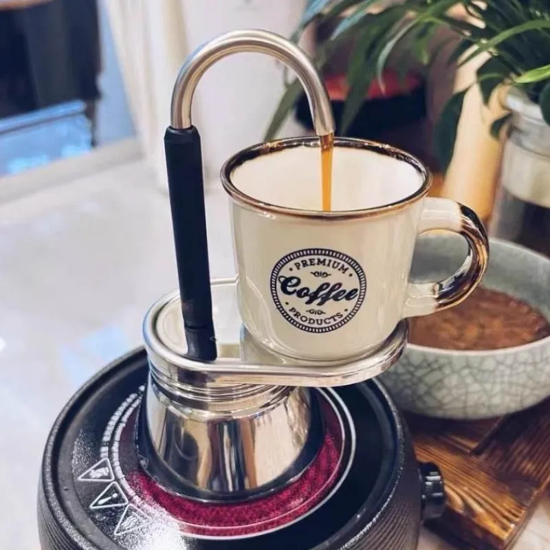 The Cozy Mug Küche & Esszimmer-Italienische Kaffeekanne – Kreativer Espressokocher