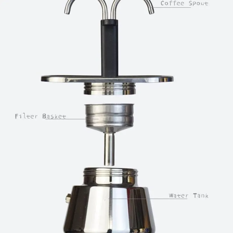 The Cozy Mug Küche & Esszimmer-Italienische Kaffeekanne – Kreativer Espressokocher