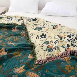 Snug u0026 Soft Bettzeug-Japanische Baumwoll-Überwurfdecke - Doppelseitiger Sofabezug Tagesdecke