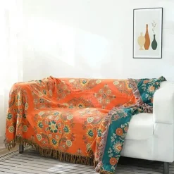 Wrap u0026 Relax Bettzeug-Japanische Baumwolldecke – weicher Sofaüberwurf