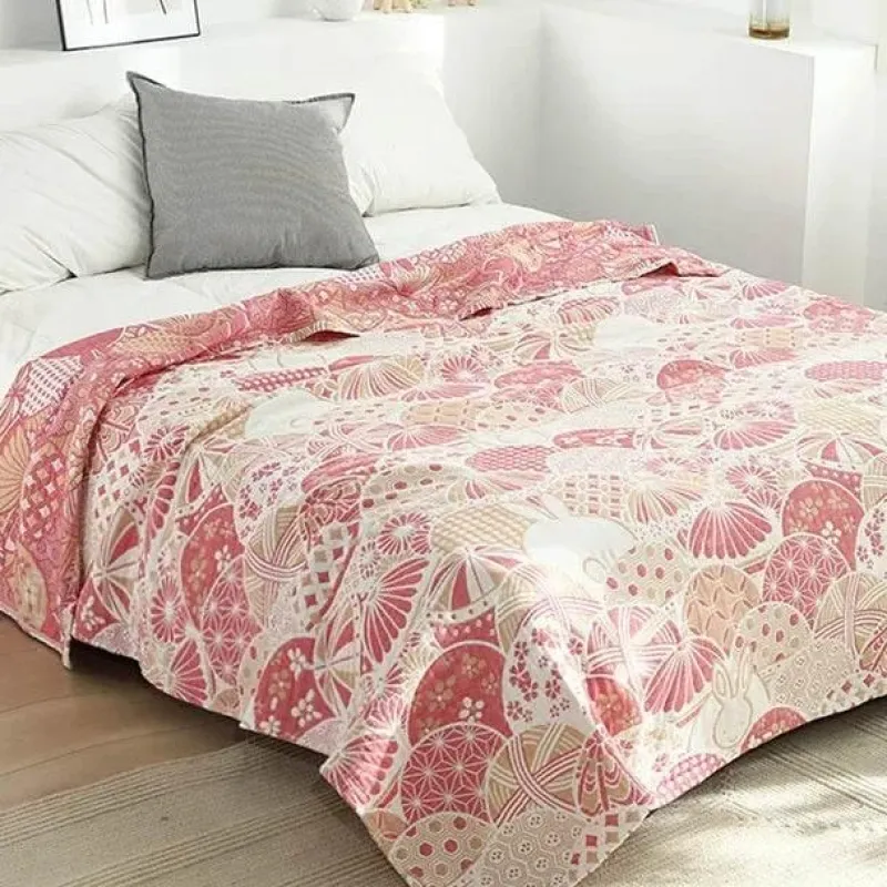 Cozy Haven Bettzeug-Japanische Baumwollgaze-Decke - Weiche, atmungsaktive Sommerdecke