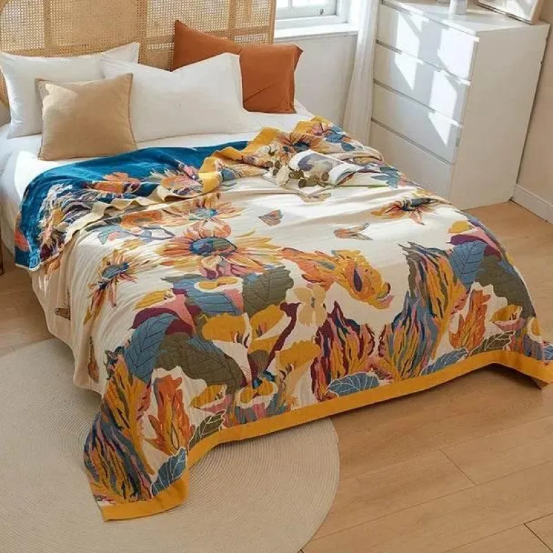 Cozy Haven Bettzeug-Japanische Baumwollgaze-Decke - Weiche, atmungsaktive Sommerdecke