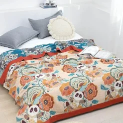 Cozy Haven Bettzeug-Japanische Baumwollgaze-Decke - Weiche, atmungsaktive Sommerdecke