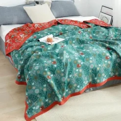 Cozy Haven Bettzeug-Japanische Baumwollgaze-Decke - Weiche, atmungsaktive Sommerdecke