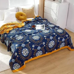 Cozy Haven Bettzeug-Japanische Baumwollgaze-Decke - Weiche, atmungsaktive Sommerdecke
