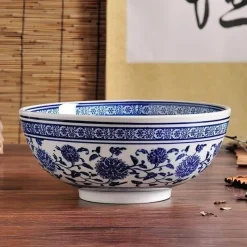 Elegance at the Table Küche & Esszimmer-Japanische blau-weiße Nudel aus Keramik – elegantes Geschirr