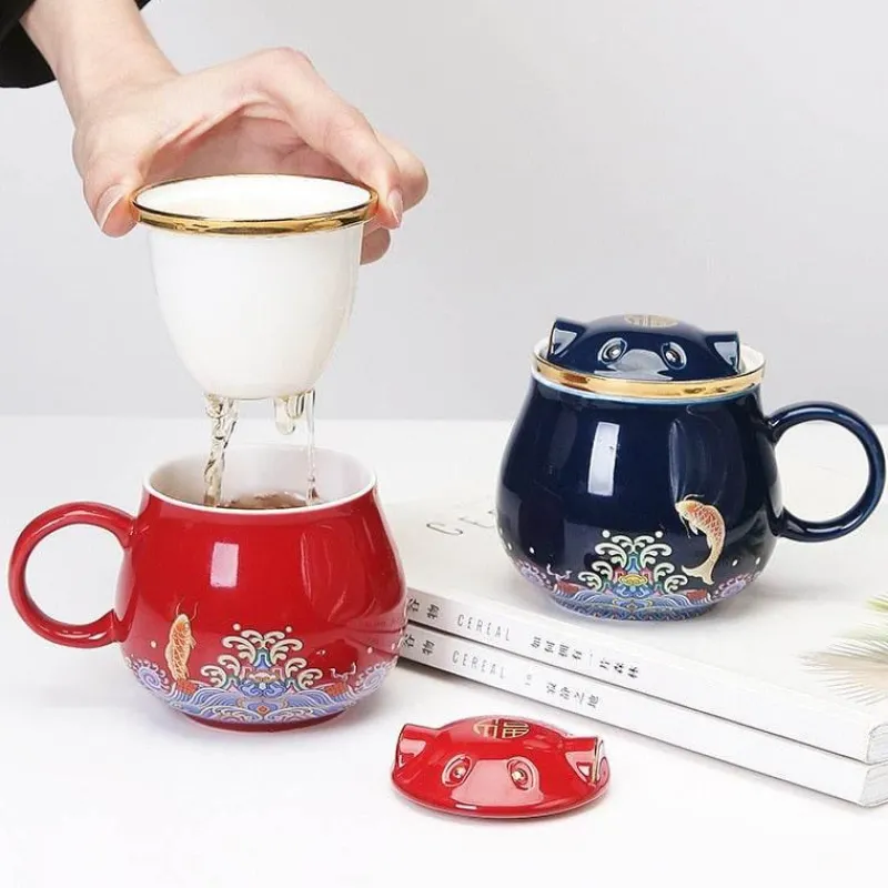 The Cozy Mug Küche & Esszimmer-Japanische Tee-Ei-Tassen aus Keramik – Elegantes Teezubereitungsset