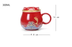 The Cozy Mug Küche & Esszimmer-Japanische Tee-Ei-Tassen aus Keramik – Elegantes Teezubereitungsset