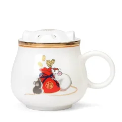 The Cozy Mug Küche & Esszimmer-Japanische Tee-Ei-Tassen aus Keramik – Elegantes Teezubereitungsset