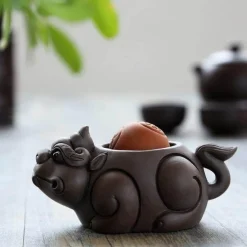 The Cozy Mug Küche & Esszimmer-Japanisches Kröten-Teehaustier-Set – Kreative Keramik für Teeliebhaber