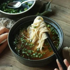 Elegance at the Table Küche & Esszimmer-Japanisches Ramen-Schüsseln-Set aus Keramik – Nudelsuppen- und Reisschüsseln mit Deckel
