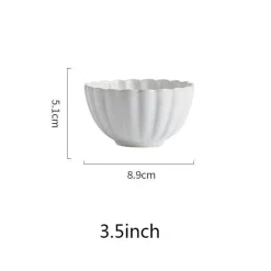 Tom Küche & Esszimmer-Japanisches weißes Keramik-Essteller-Set – elegantes Geschirr