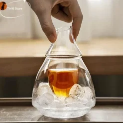 Plates u0026 More Küche & Esszimmer-Japanisches Weinflaschen- und Becherset aus Glas mit Stövchen – elegantes Trinkgeschirr für besondere Anlässe