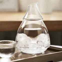 Plates u0026 More Küche & Esszimmer-Japanisches Weinflaschen- und Becherset aus Glas mit Stövchen – elegantes Trinkgeschirr für besondere Anlässe