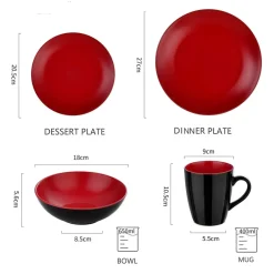 Elegance at the Table Küche & Esszimmer-Jocasta Porzellan-Geschirrset – Elegantes Essgeschirr