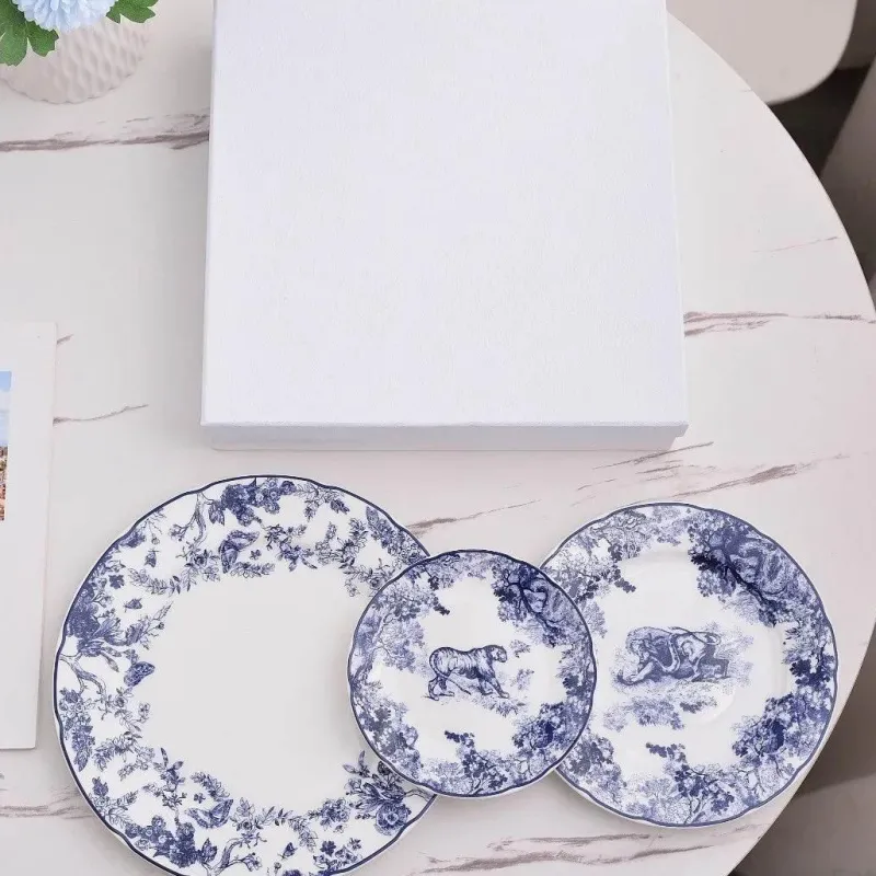 Elegance at the Table Küche & Esszimmer-Jungle Bone China Geschirrset Elegante Teller & Servierplatten