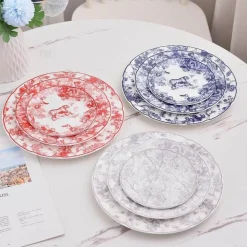 Elegance at the Table Küche & Esszimmer-Jungle Bone China Geschirrset Elegante Teller & Servierplatten