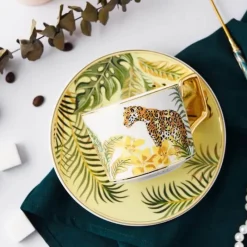 Feast u0026 Flair Küche & Esszimmer-Jungle Secret Teetassen-Set – Exotische tropische Teetassen