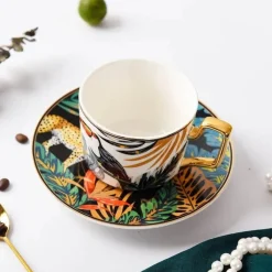 Feast u0026 Flair Küche & Esszimmer-Jungle Secret Teetassen-Set – Exotische tropische Teetassen