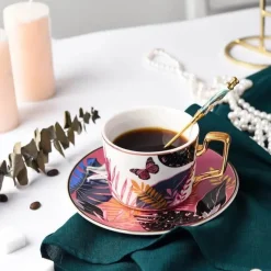 Feast u0026 Flair Küche & Esszimmer-Jungle Secret Teetassen-Set – Exotische tropische Teetassen