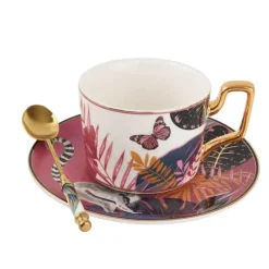 Feast u0026 Flair Küche & Esszimmer-Jungle Secret Teetassen-Set – Exotische tropische Teetassen