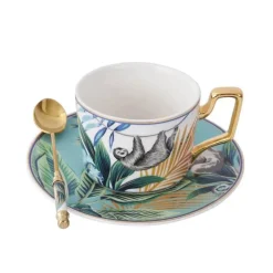 Feast u0026 Flair Küche & Esszimmer-Jungle Secret Teetassen-Set – Exotische tropische Teetassen