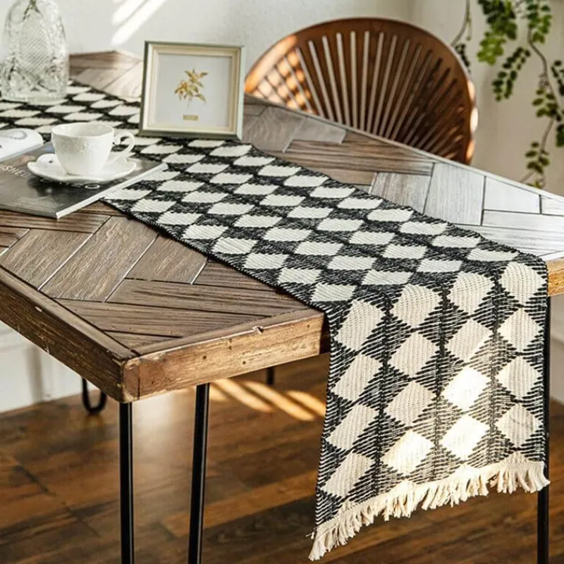 Fine Table Threads Küche & Esszimmer-Jute-Tischläufer mit Quasten – rustikaler Akzent für die Inneneinrichtung