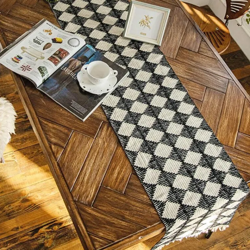 Fine Table Threads Küche & Esszimmer-Jute-Tischläufer mit Quasten – rustikaler Akzent für die Inneneinrichtung