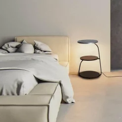 Cozy Living Beleuchtung|Möbel-Kabellose Ladelampe aus Holz – sanft leuchtendes Schreibtischlicht