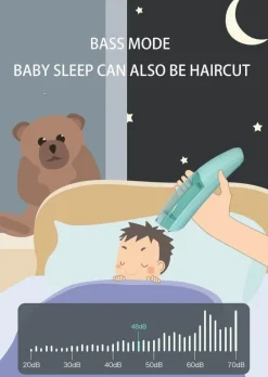 Kinder The Decor Haven Kinderwagen & Zubehör-Kabelloser Babyhaarschneider – Kompaktes Vakuum-Design