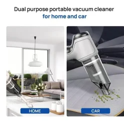 The Decor Haven Autozubehör|Automobilindustrie-Kabelloser 3-in-1-Handstaubsauger – Tragbares Gerät mit starker Saugkraft