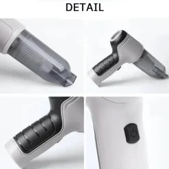 The Decor Haven Autozubehör|Automobilindustrie-Kabelloser 3-in-1-Handstaubsauger – Tragbares Gerät mit starker Saugkraft