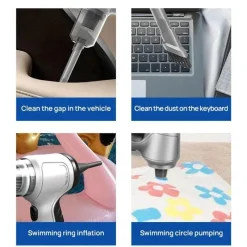 The Decor Haven Autozubehör|Automobilindustrie-Kabelloser 3-in-1-Handstaubsauger – Tragbares Gerät mit starker Saugkraft