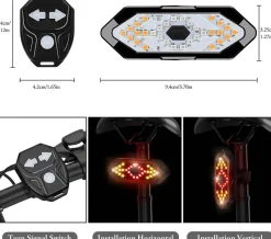 Decor Fahrräder & Verkehr-Kabelloser LED-Fahrradblinker - Sicherheitsanzeigeleuchte