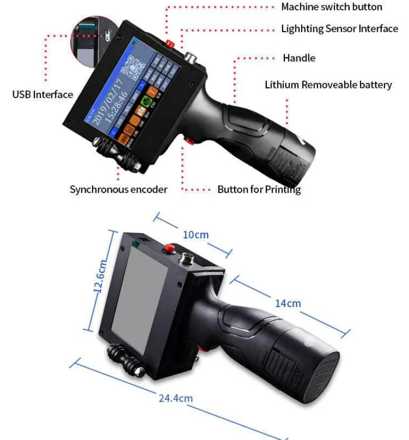 Cozy Living Outdoor & Garten|Heimwerkzeuge-Kabelloser Mini-Handdrucker – Automatisches tragbares Druckgerät