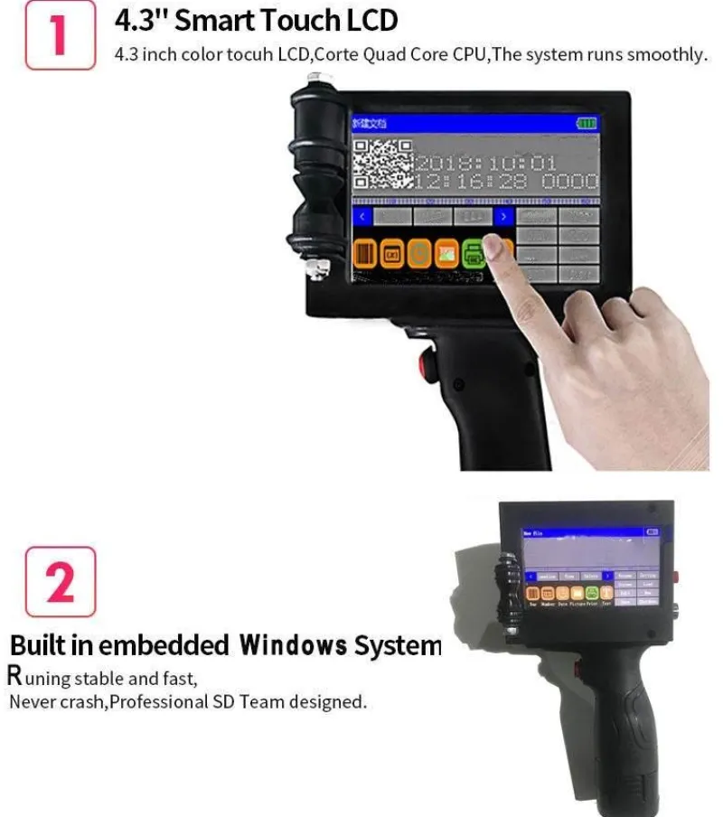 Cozy Living Outdoor & Garten|Heimwerkzeuge-Kabelloser Mini-Handdrucker – Automatisches tragbares Druckgerät