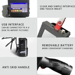 Cozy Living Outdoor & Garten|Heimwerkzeuge-Kabelloser Mini-Handdrucker – Automatisches tragbares Druckgerät