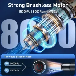 The Decor Haven Autozubehör|Automobilindustrie-Kabelloser Staubsauger mit Ultra-Power-Technologie – Kabelloser Staubsauger mit hoher Saugkraft