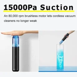 The Decor Haven Autozubehör|Automobilindustrie-Kabelloser Staubsauger mit Ultra-Power-Technologie – Kabelloser Staubsauger mit hoher Saugkraft