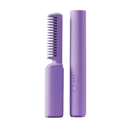 PureGlow Frauenpflege|Körperpflege-Kabelloser tragbarer Haarstylerkamm – Anti-Verbrennungs-Design