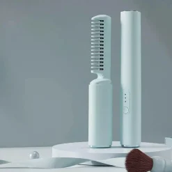 PureGlow Frauenpflege|Körperpflege-Kabelloser tragbarer Haarstylerkamm – Anti-Verbrennungs-Design