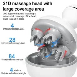 Tranquil Touch Massageprodukte|Gesundheits-Gadgets-Kabelloses Kopfhautmassagegerät – Entspannendes Kopfmassagegerät