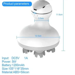Tranquil Touch Massageprodukte|Gesundheits-Gadgets-Kabelloses Kopfhautmassagegerät – Entspannendes Kopfmassagegerät