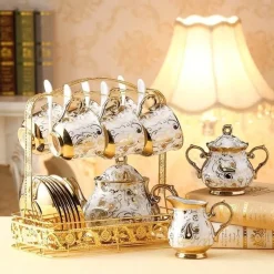 The Cozy Mug Küche & Esszimmer-Kaffeebecher-Set aus Keramik – Stilvolle Tassen für Zuhause oder das Büro